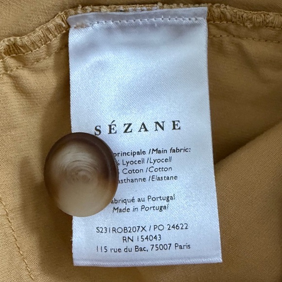 SEZANE Elivira Wrap Dress in Sand - Excellent Re-Owned Condition, Size 34 / US 2 - Picture 11 of 15